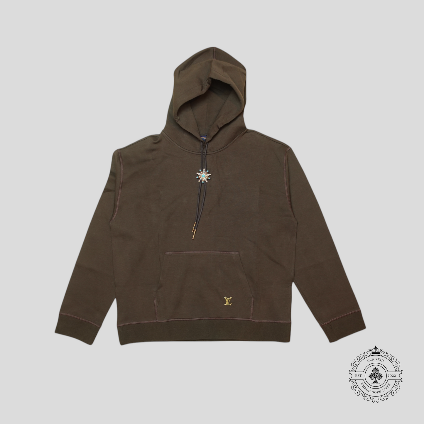 Louis Vuitton Western Bolo Tie Hoodie in Brown