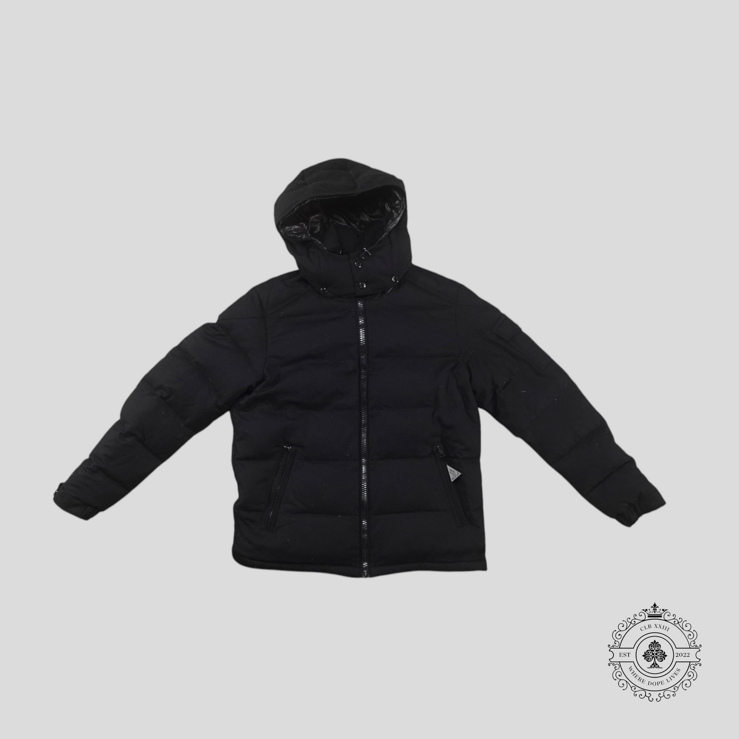 Moncler Montgenerve Wool Down Jacket in Navy Blue