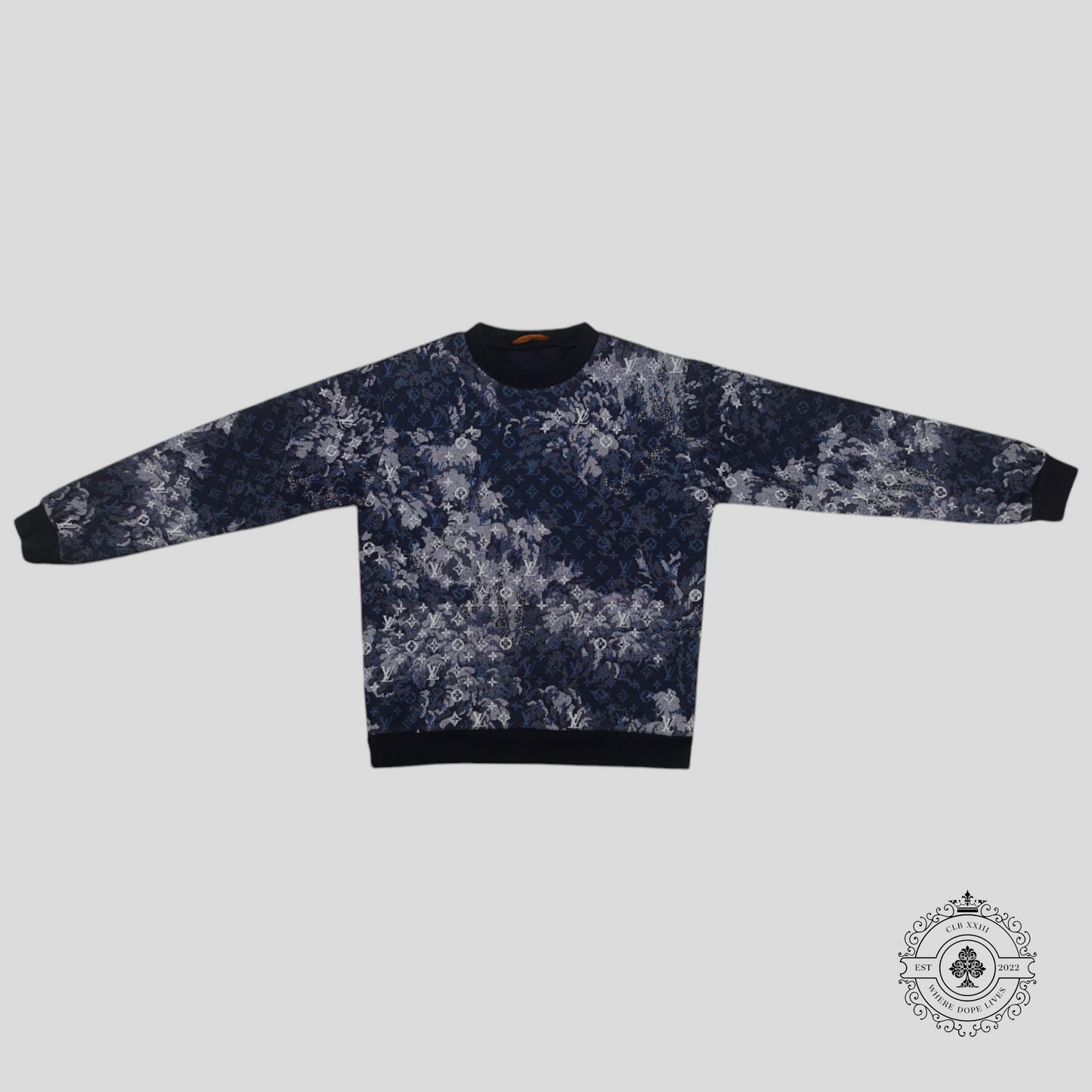 Louis Vuitton Monogram Tapestry Sweatshirt in Blue
