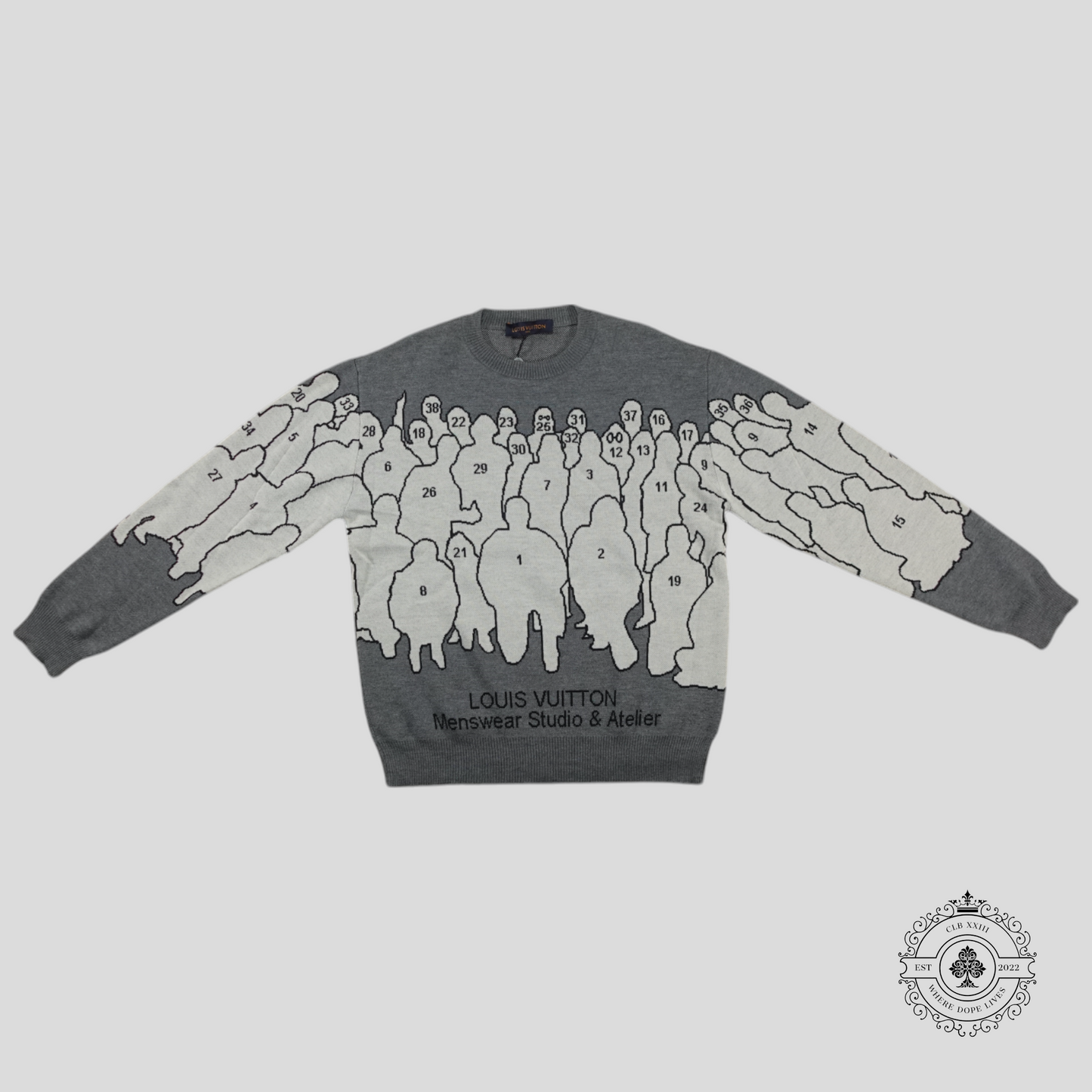 Louis Vuitton Menswear Studio & Atelier Jacquard Sweater in Grey
