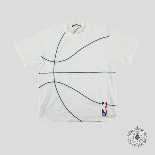 Louis Vuitton X NBA Embroidered Ball T-Shirt in White