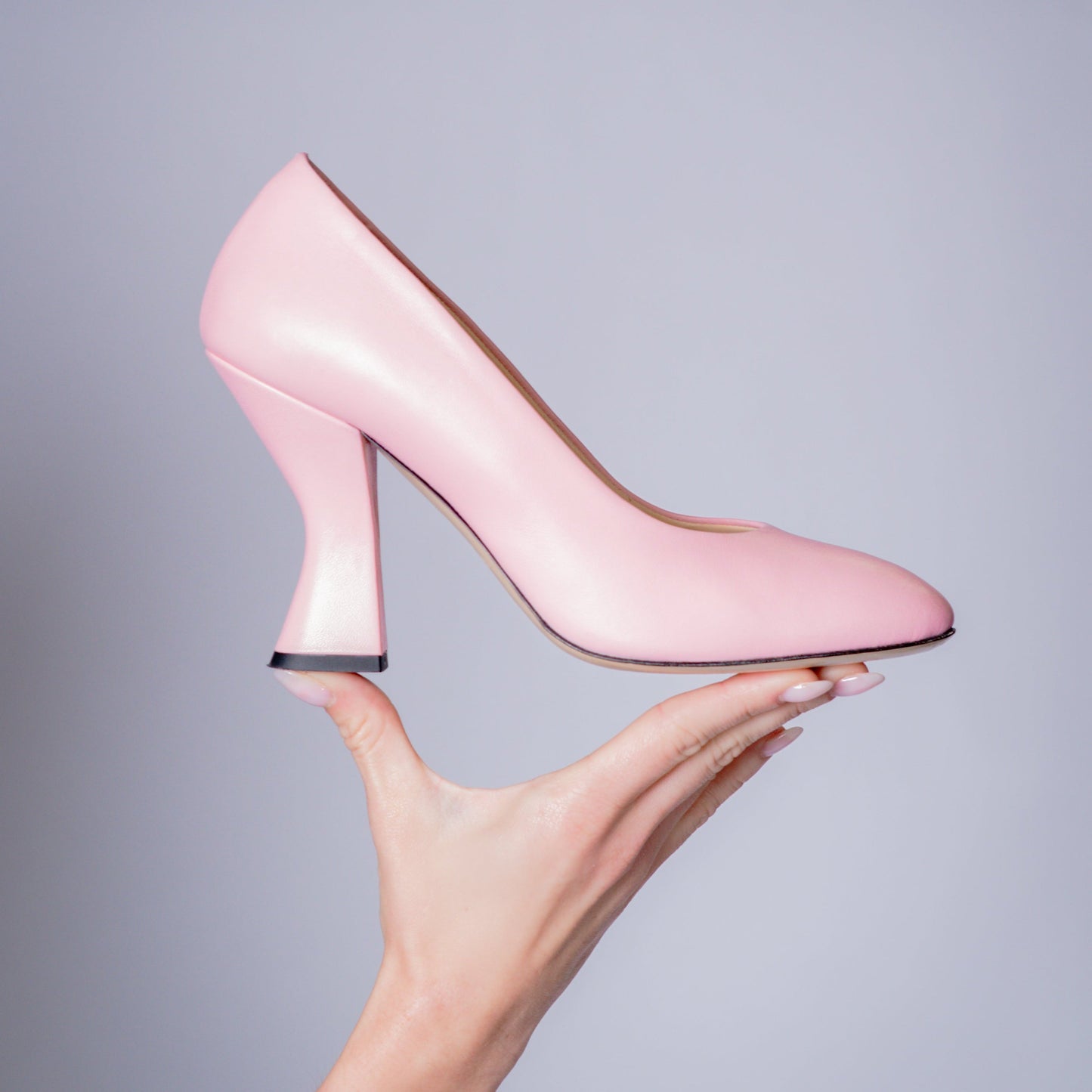 ROSE MUSE – Light Pink Nappa Pump