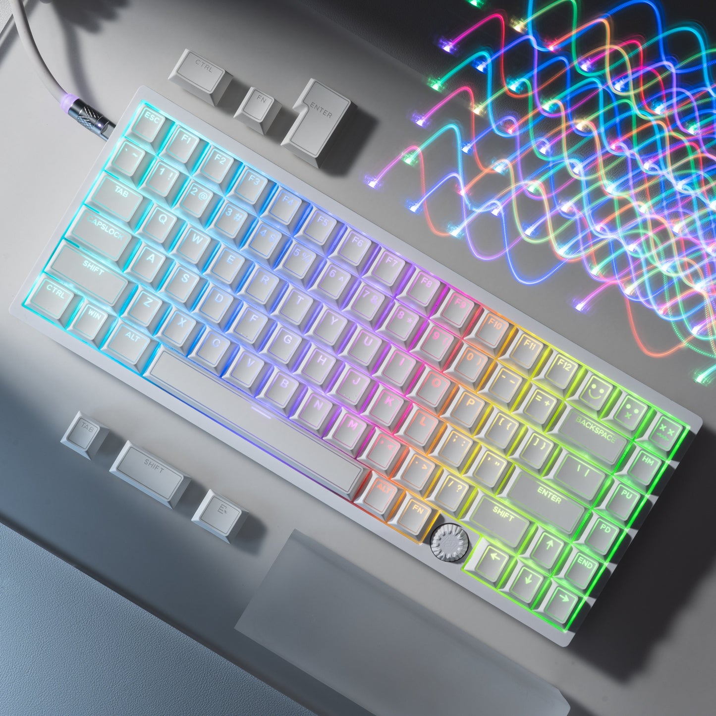 XVX PRISM Shine-Through Double-Shot Cherry Profile PBT Keycap Set 142-key