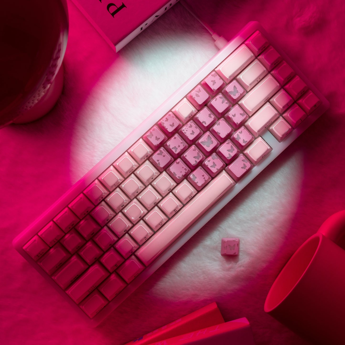 XVX FlutterBloom Heart Layout 21-Key IMD-Tech Keycap Set