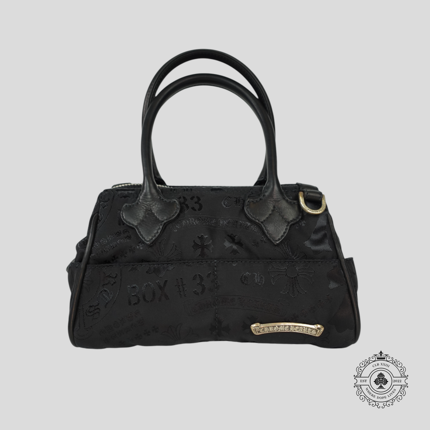 Chrome Hearts Multi Motif Nylon Mini Handbag in Black