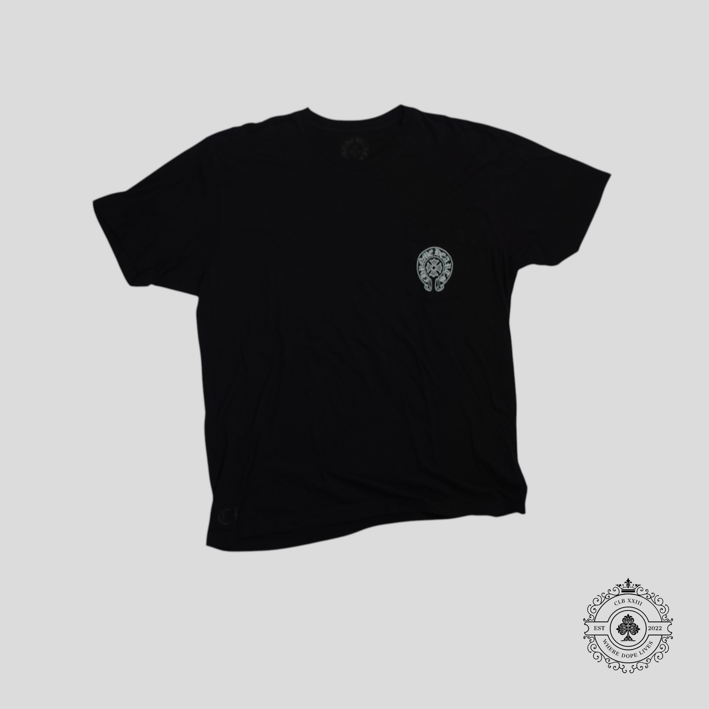 Chrome Hearts London Exclusive Horseshoe Pocket Tee in Black