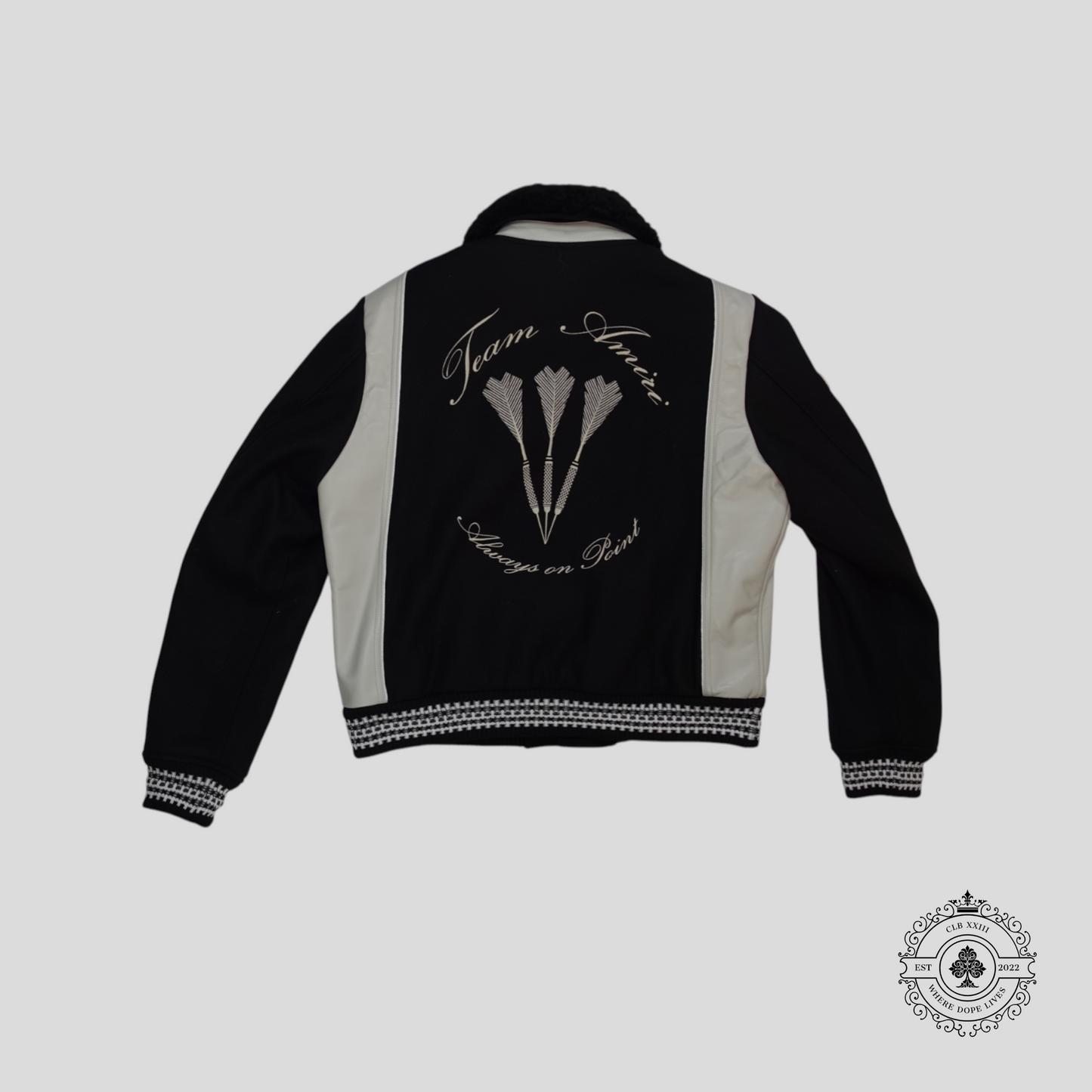 Amiri Always on Point Varsity Jacket in Black