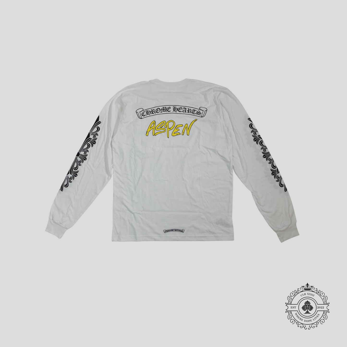 Chrome Hearts Aspen Logo Long Sleeve Tee in White