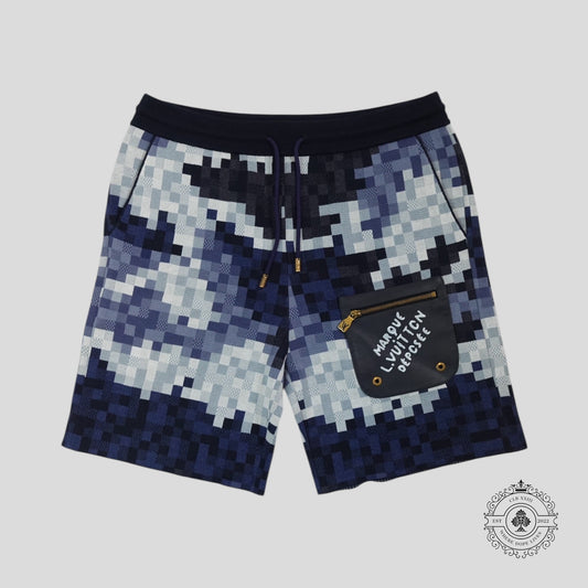 Louis Vuitton Hybrid Damoflage Shorts in Blue