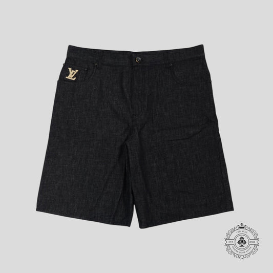 Louis Vuitton Raffia Chambray Shorts in Black