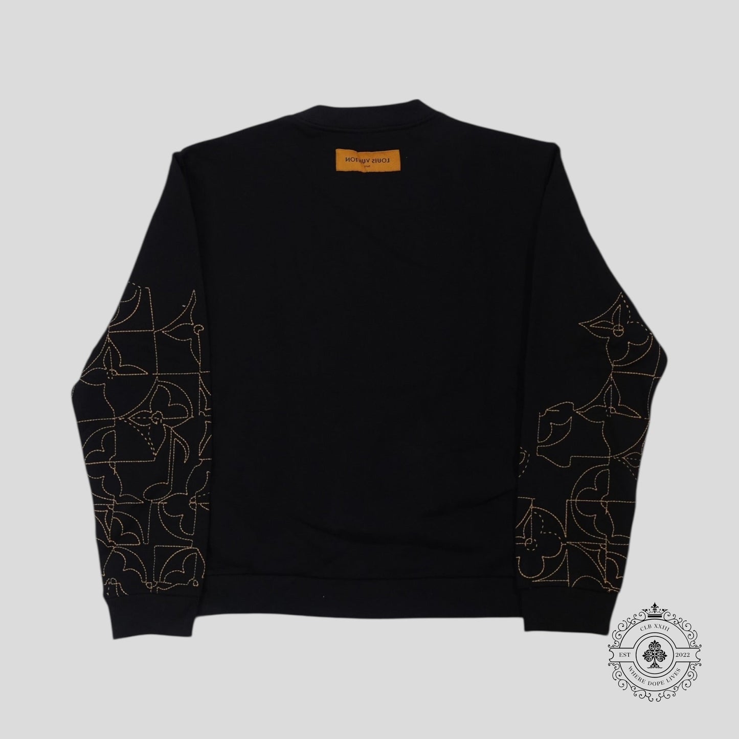 Louis Vuitton Music Line Embroidered Crewneck in Black