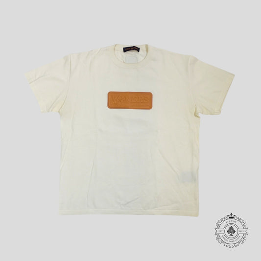 Louis Vuitton Lovers Leather Patch Tee in White