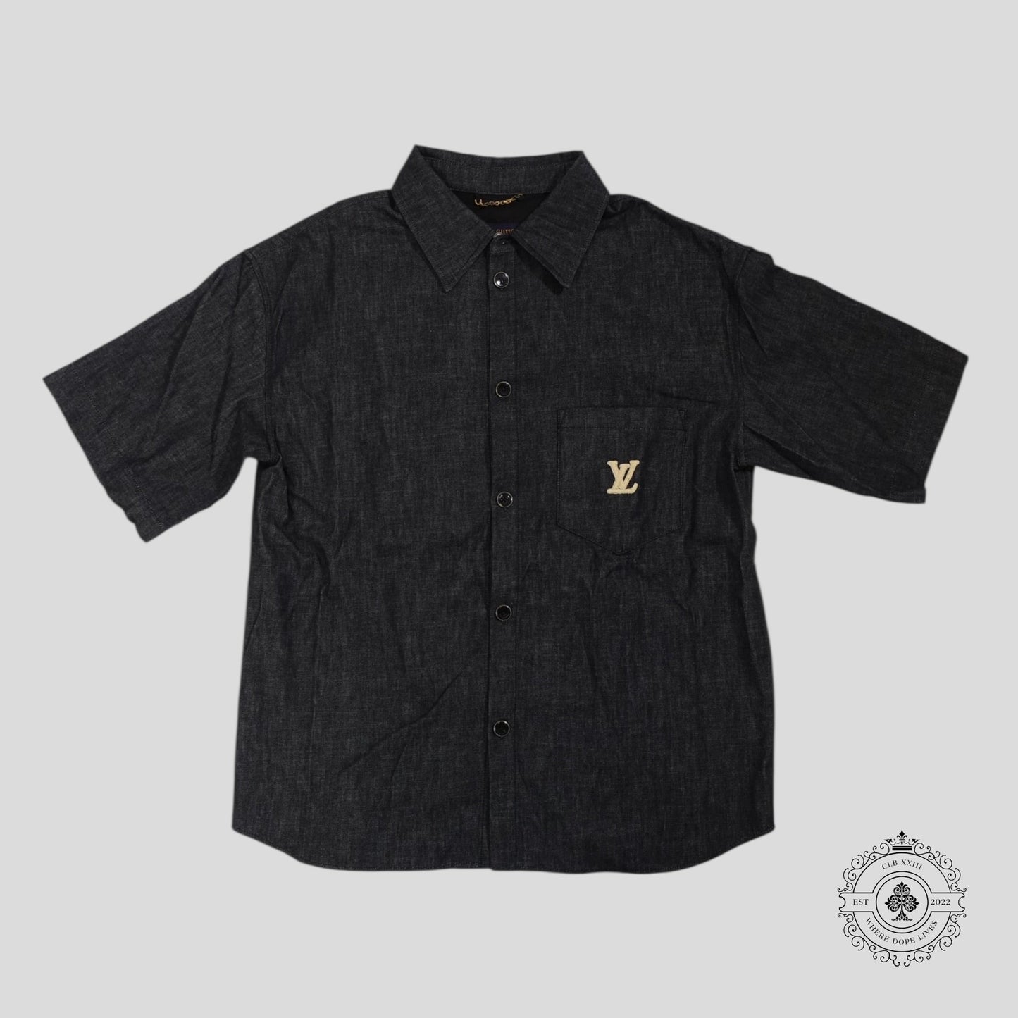 Louis Vuitton Raffia Chambray Shirt in Black