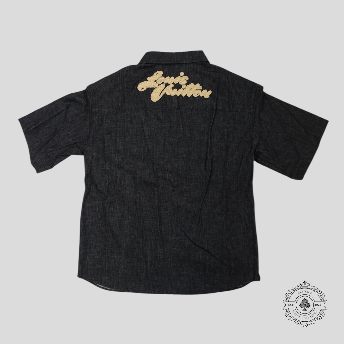Louis Vuitton Raffia Chambray Shirt in Black