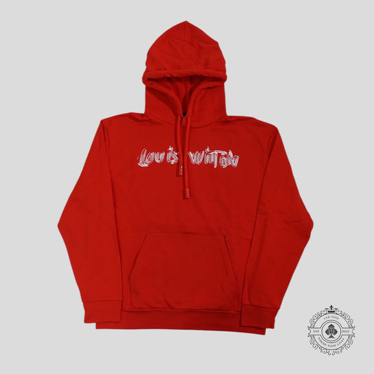 Louis Vuitton Graphic Hoodie in Red