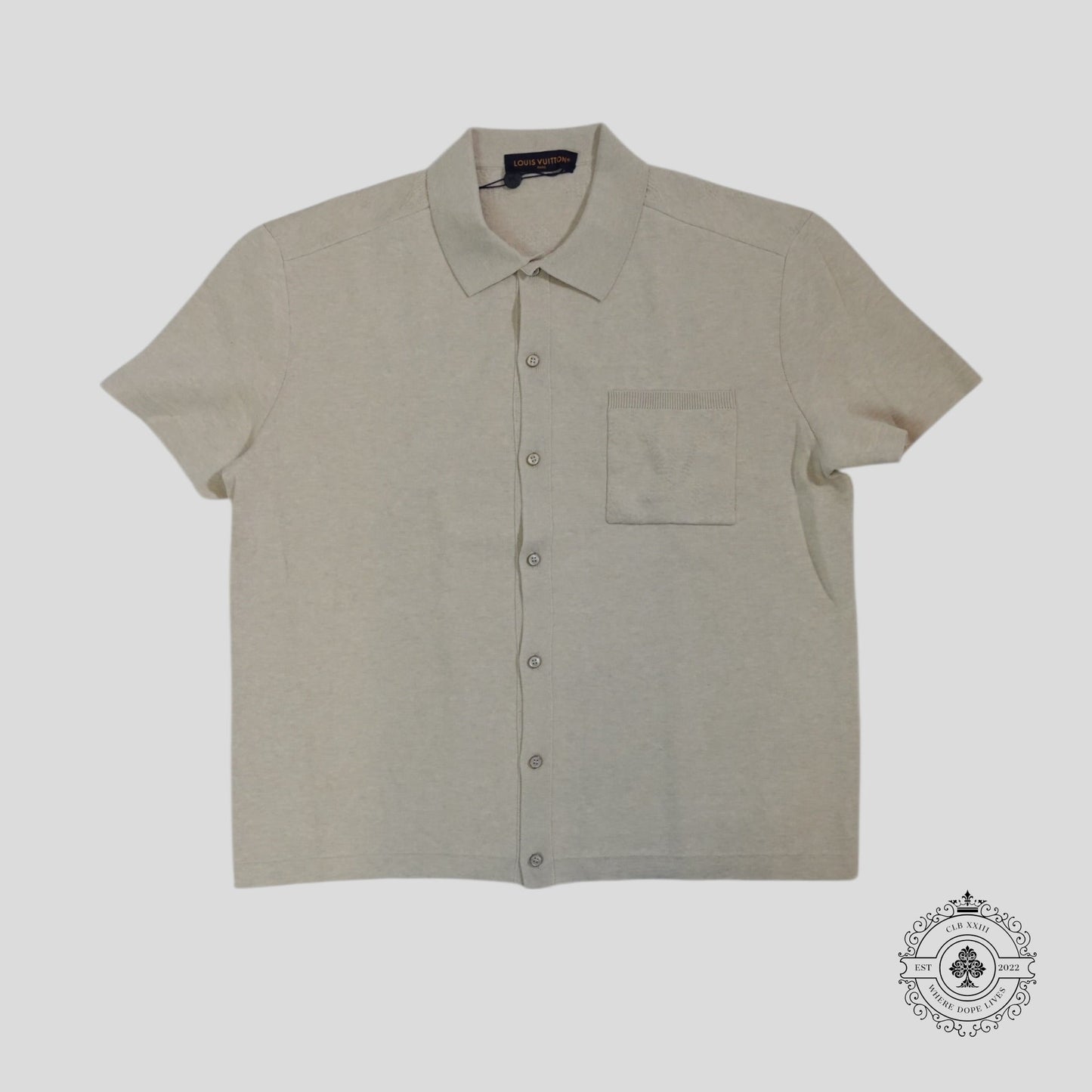 Louis Vuitton Safari Monogram Knit Shirt in Khaki