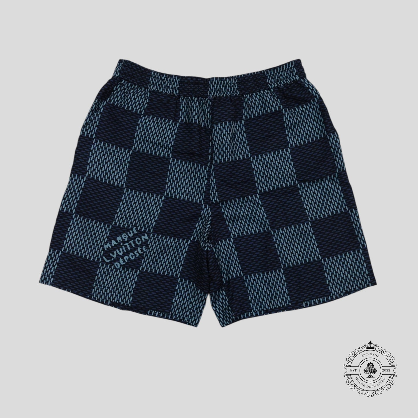 Louis Vuitton Damier Silk Shorts in Blue