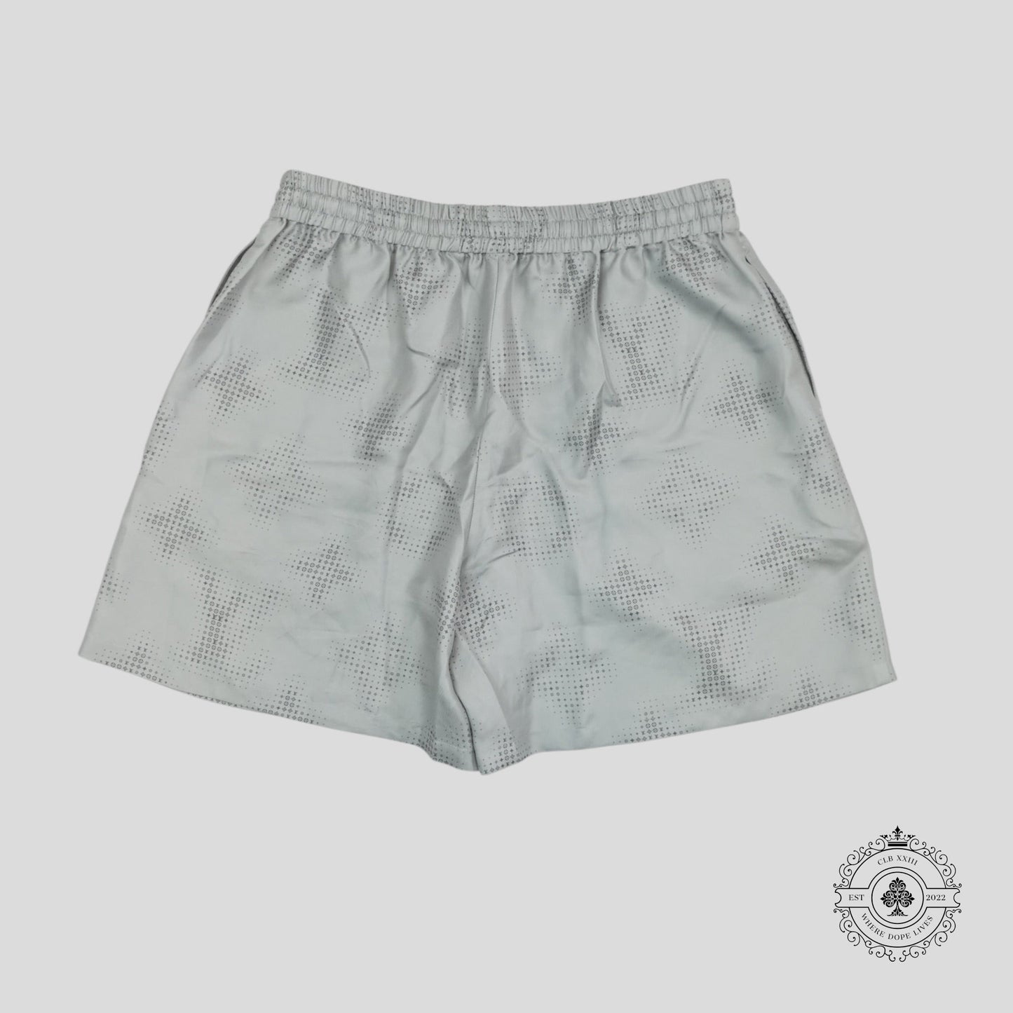 Louis Vuitton Pixelate Monogram Silk Shorts in Grey