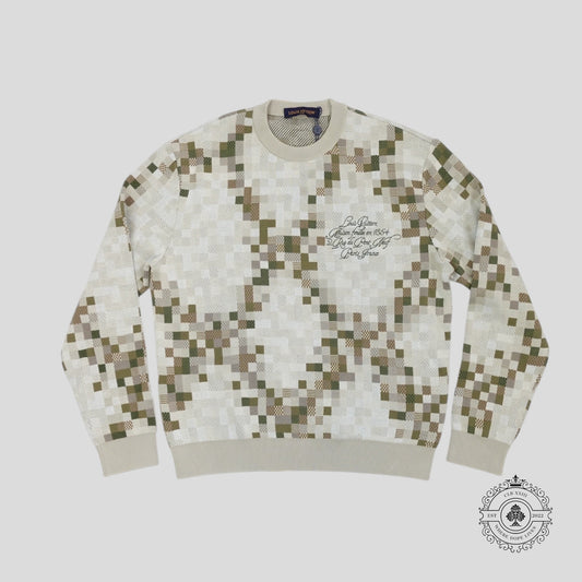 Louis Vuitton Damouflage Graphic Crewneck in Khaki