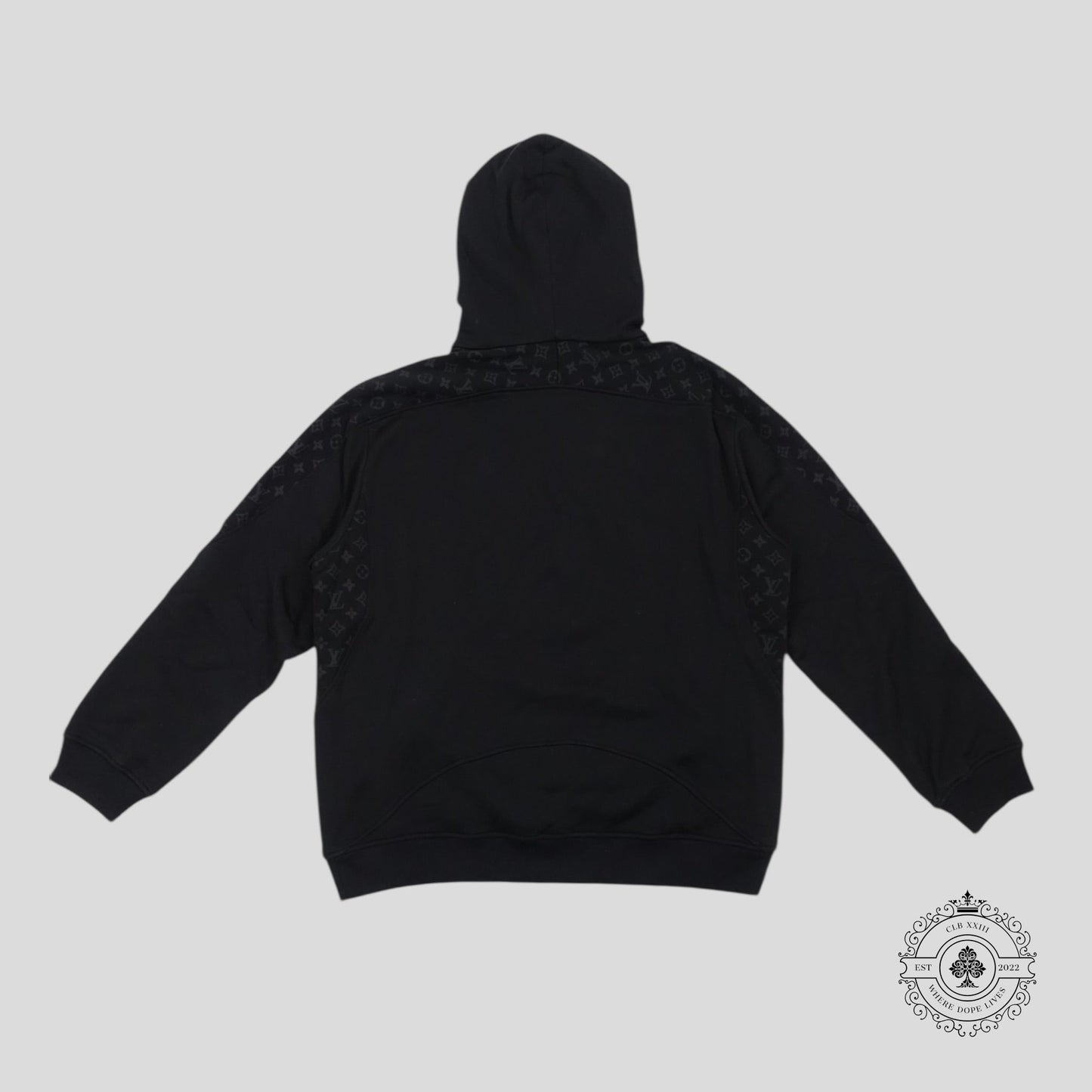 Louis Vuitton Monogram Circle Cut Hoodie in Black