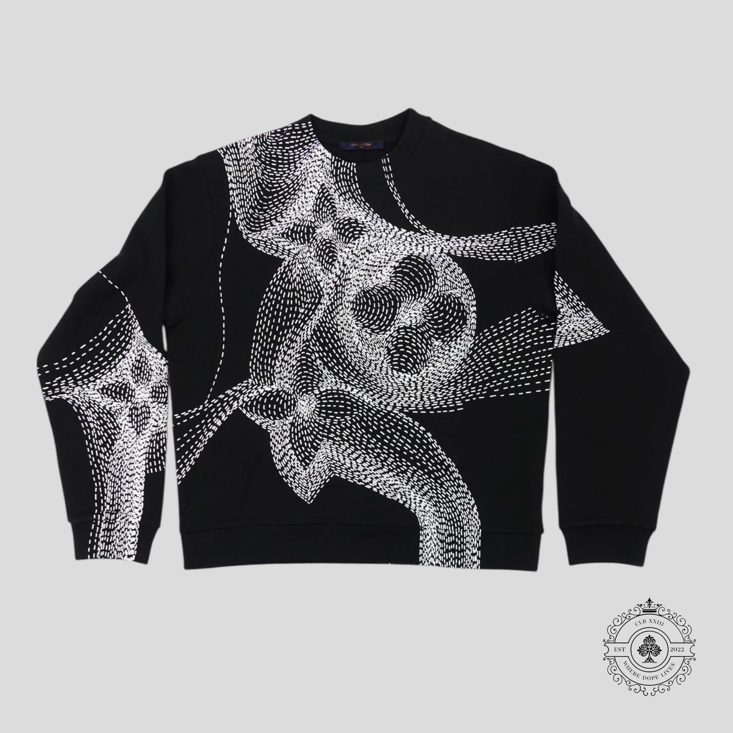 Louis Vuitton Flower Print Sweatshirt in Black