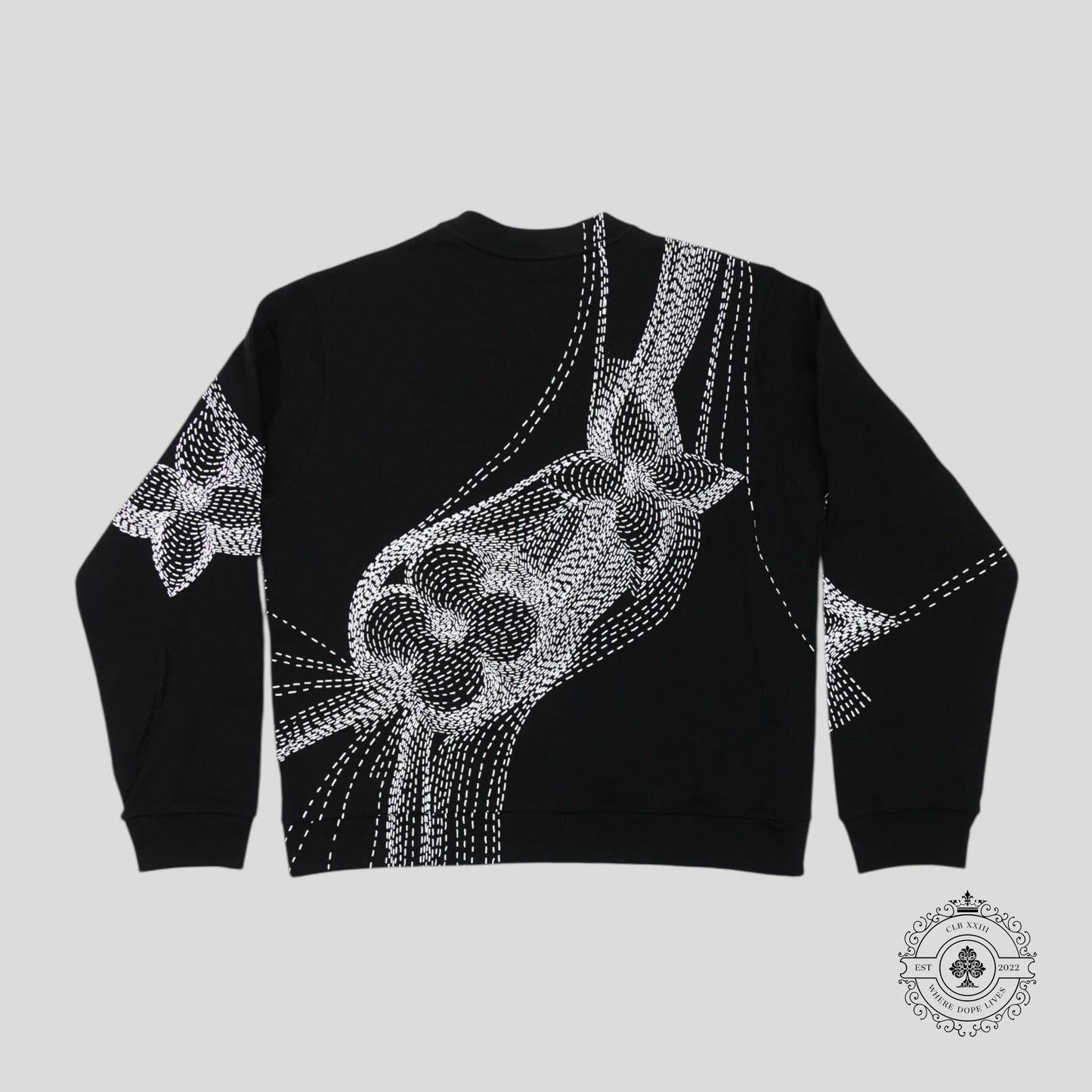Louis Vuitton Flower Print Sweatshirt in Black