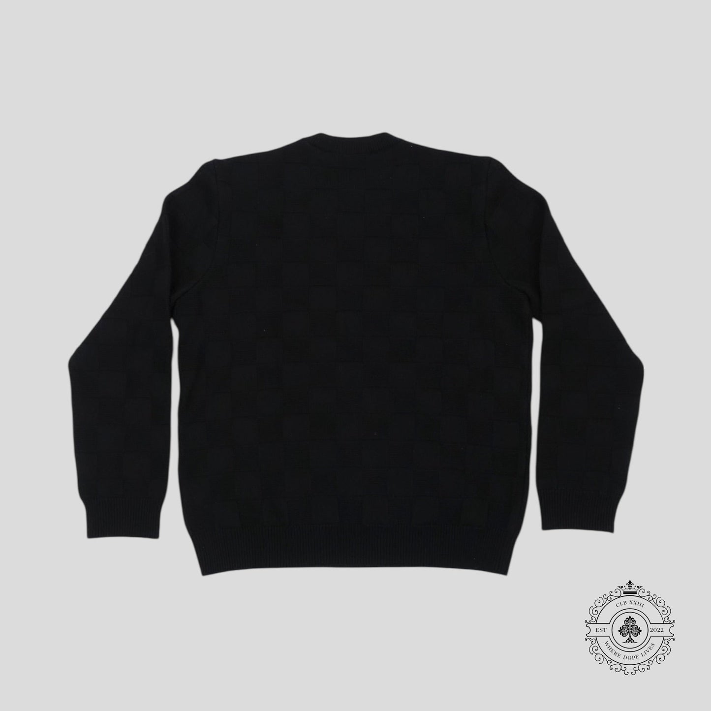 Louis Vuitton Damier Pearl Embroidered Pullover in Black