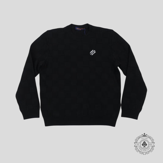 Louis Vuitton Damier Pearl Embroidered Pullover in Black