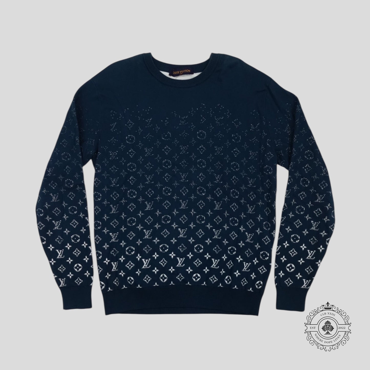 Louis Vuitton Monogram Degrade LS Knitwear in Marine Green