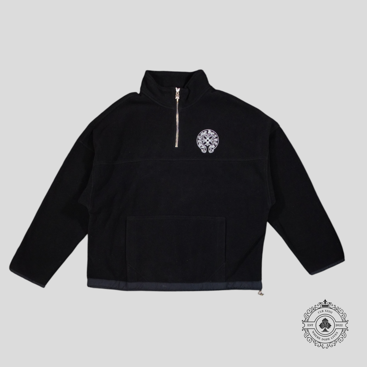 Chrome Hearts Fleece Quarter Zip in Black