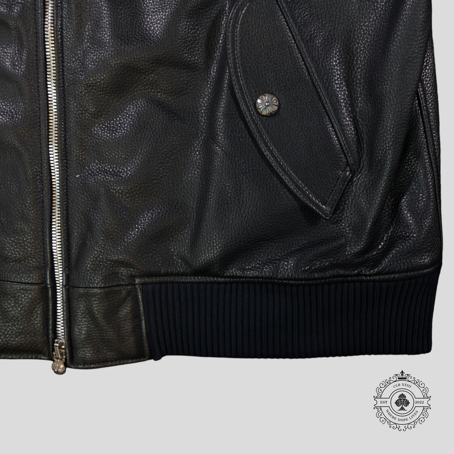 Chrome Hearts CH Patch Bomber Jacket in Black