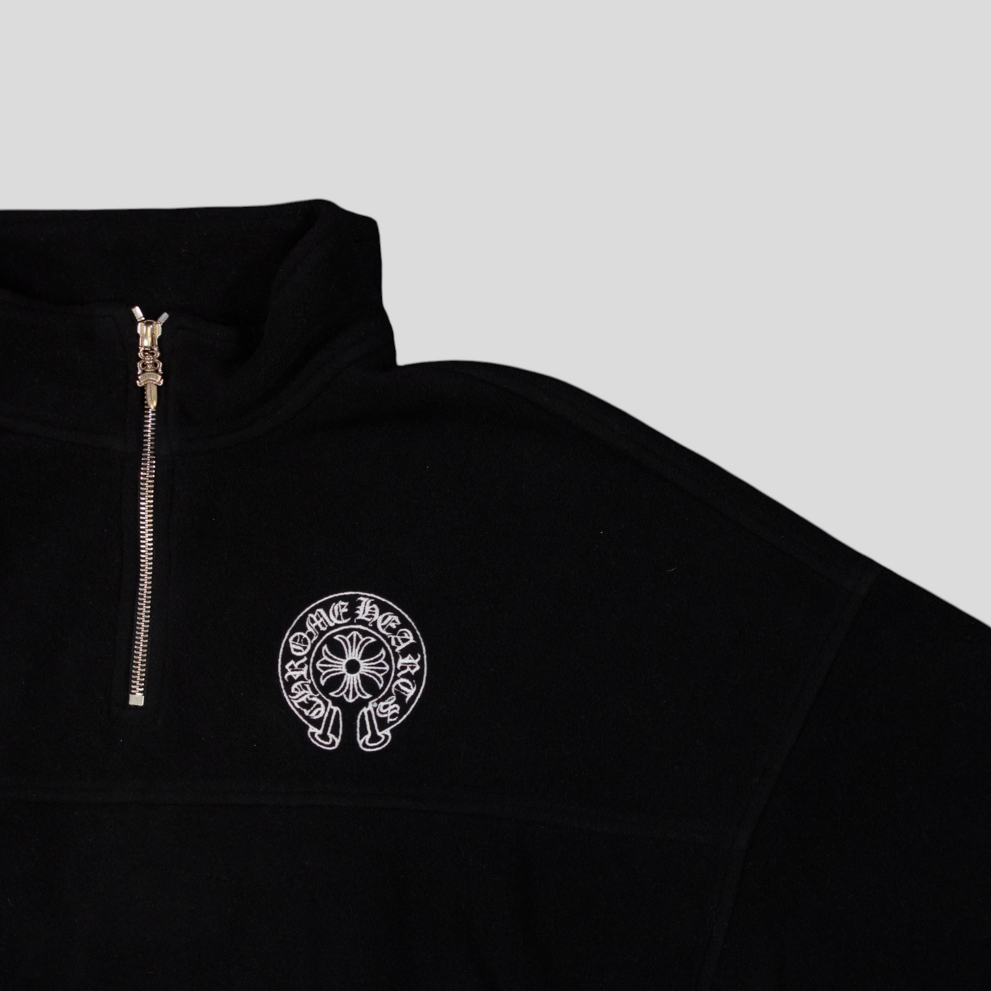 Chrome Hearts Fleece Quarter Zip in Black