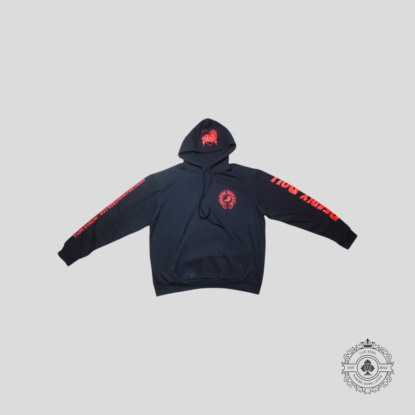 Chrome Hearts Deadly Doll Hoodie in Black/Red