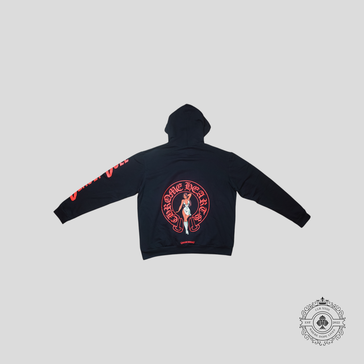 Chrome Hearts Deadly Doll Hoodie in Black/Red