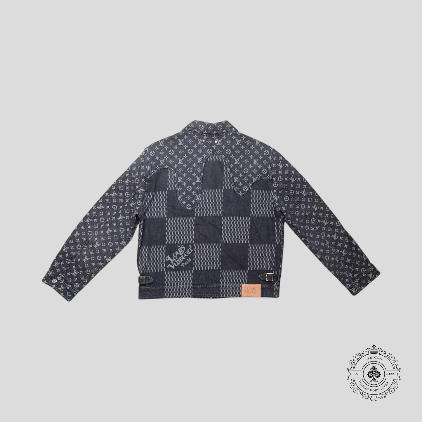 Louis Vuitton Nigo Monogram Jacquard Denim Jacket in Grey