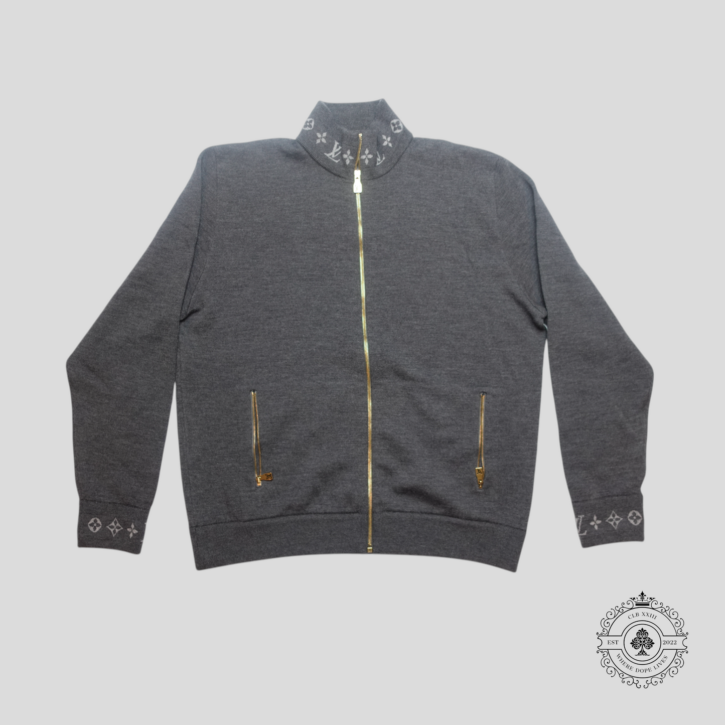 Louis Vuitton Double Faced Knit Wool Travel Blouson in Grey