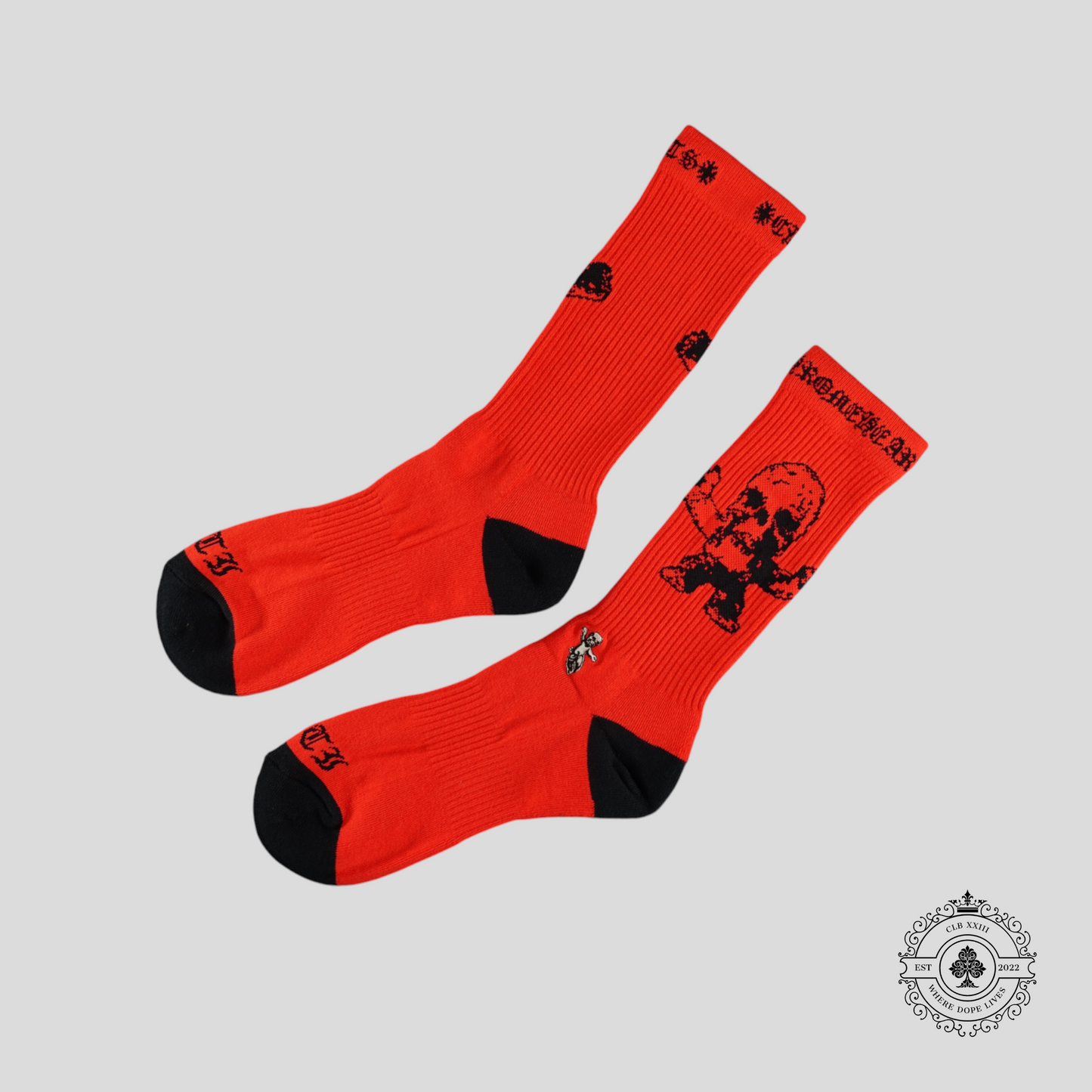 Chrome Hearts Foti Socks in Red