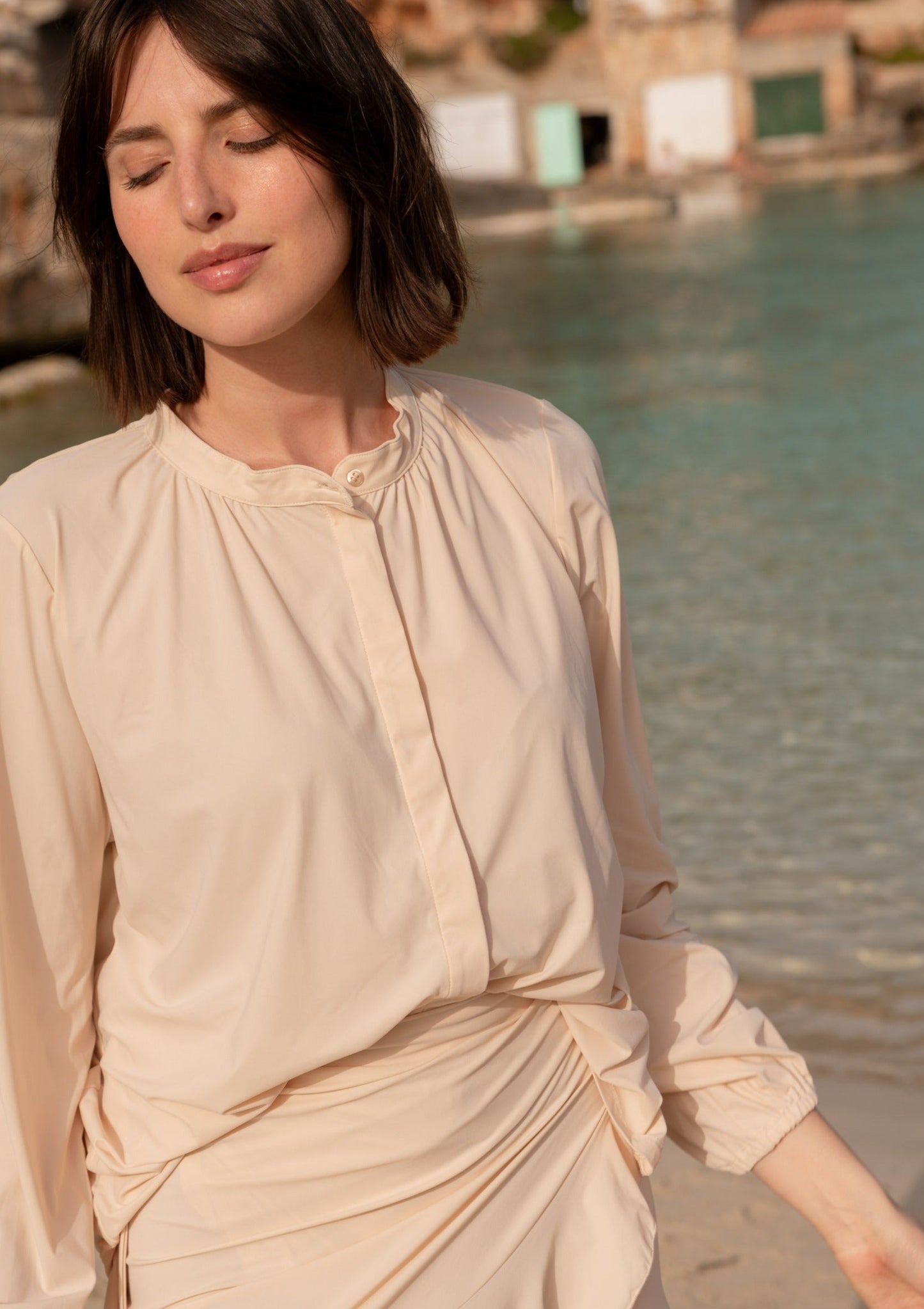 Milano UV Blouse Nude-1