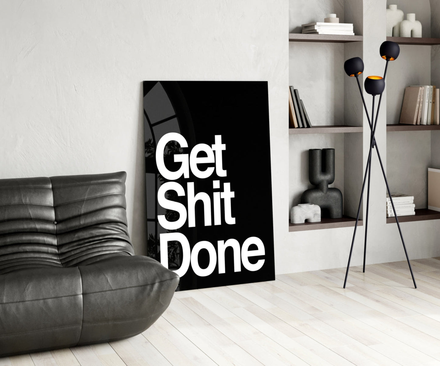 Get Shit Done Glass Wall Art  || Designer Collection