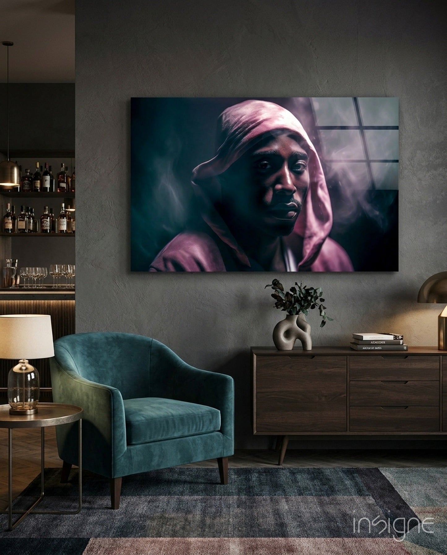 Tupac Glass Wall Art || Designer Collection