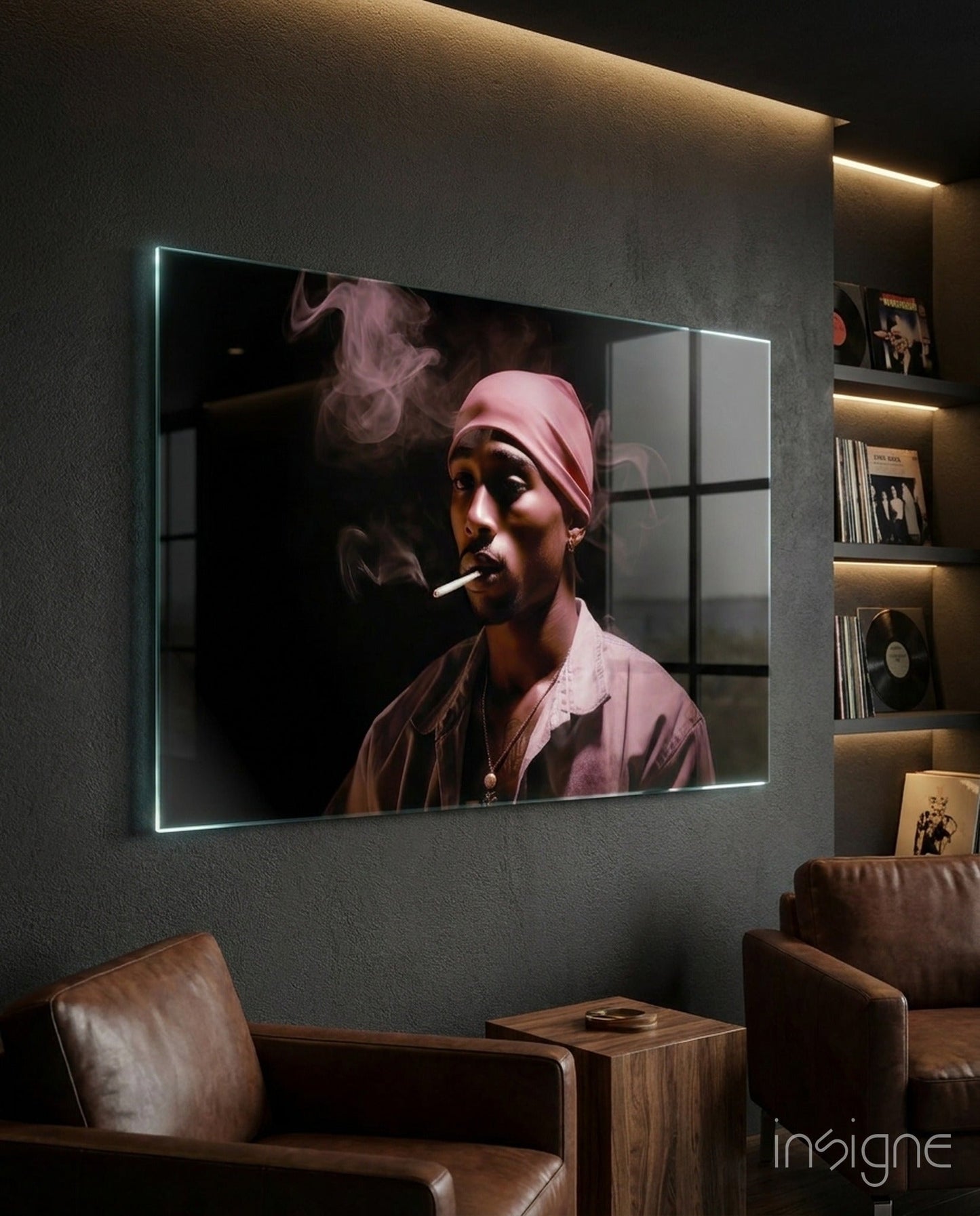 Tupac Glass Wall Art || Designer Collection