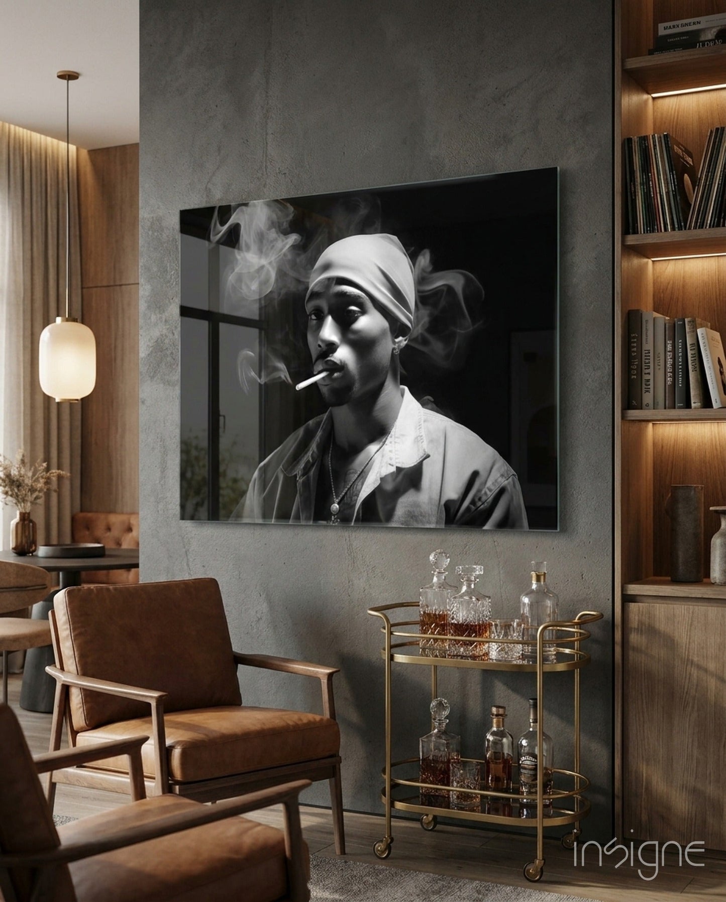 Tupac Glass Wall Art || Designer Collection