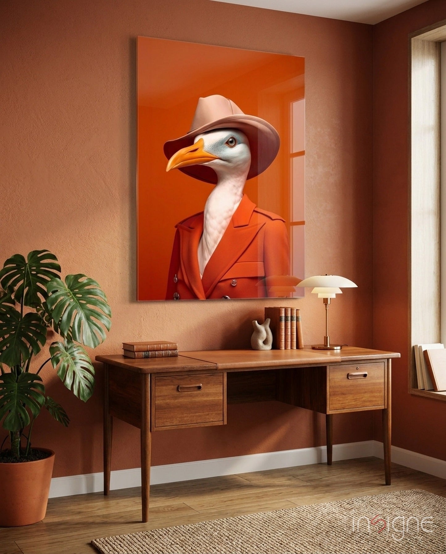 Bird Vogue Glass Wall Art|| Designer's Collection