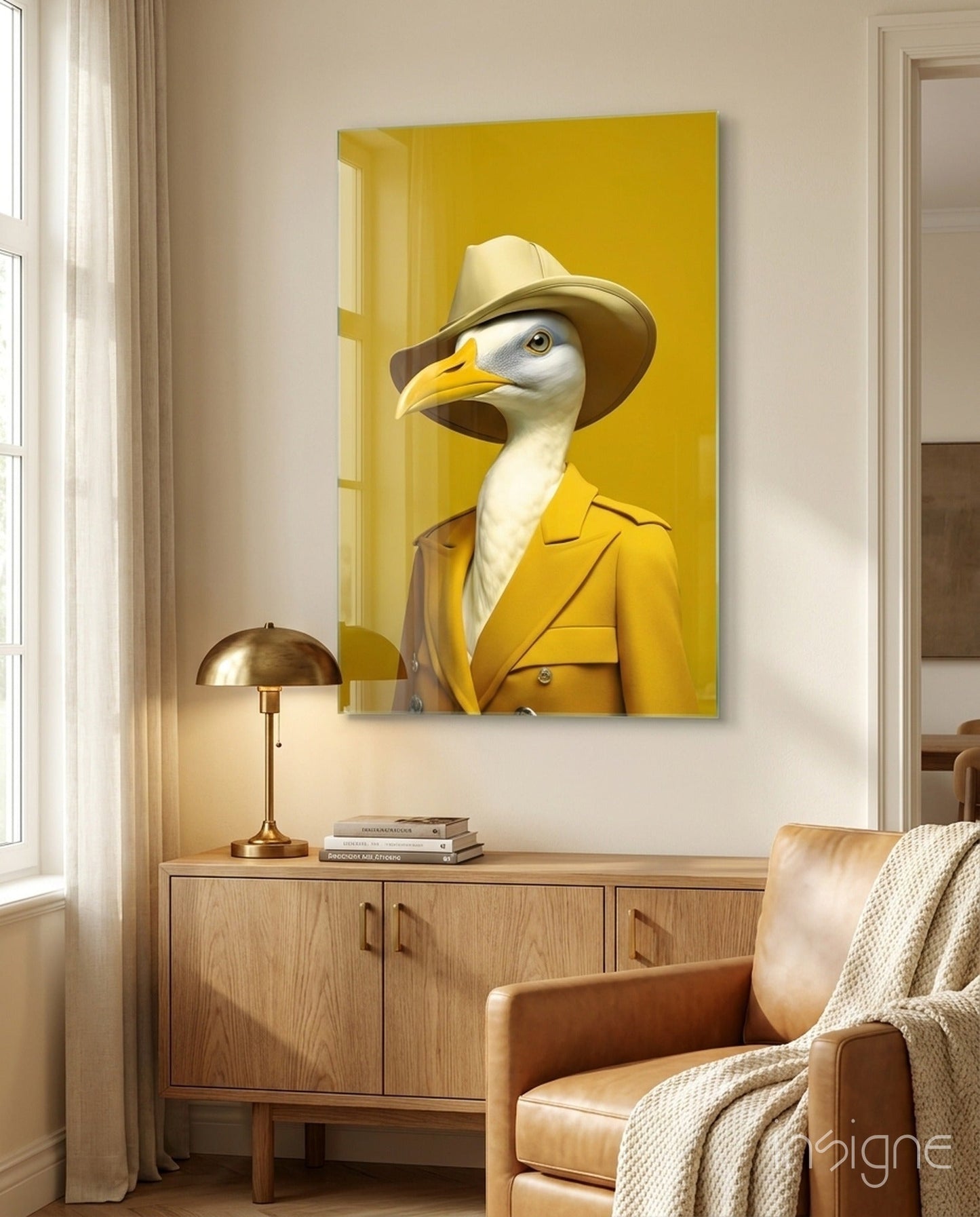 Bird Vogue Glass Wall Art|| Designer's Collection