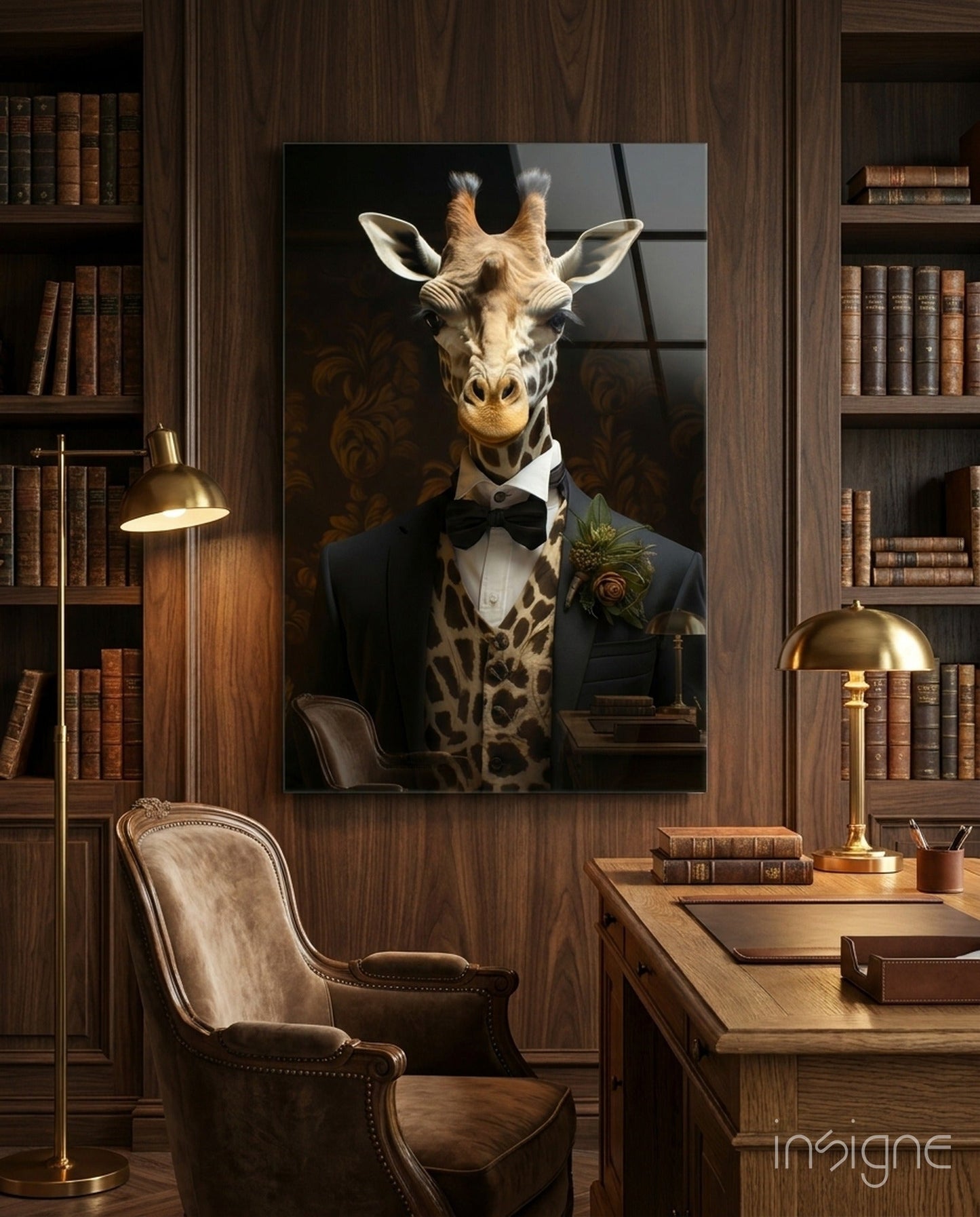 Gentleman Glass Wall Art|| Designer's Collection