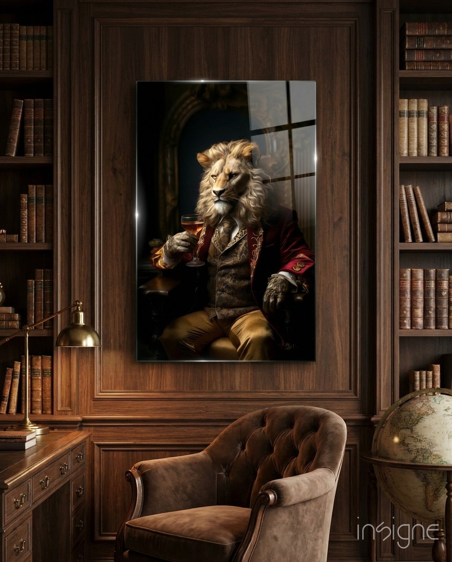 Gentleman Glass Wall Art|| Designer's Collection