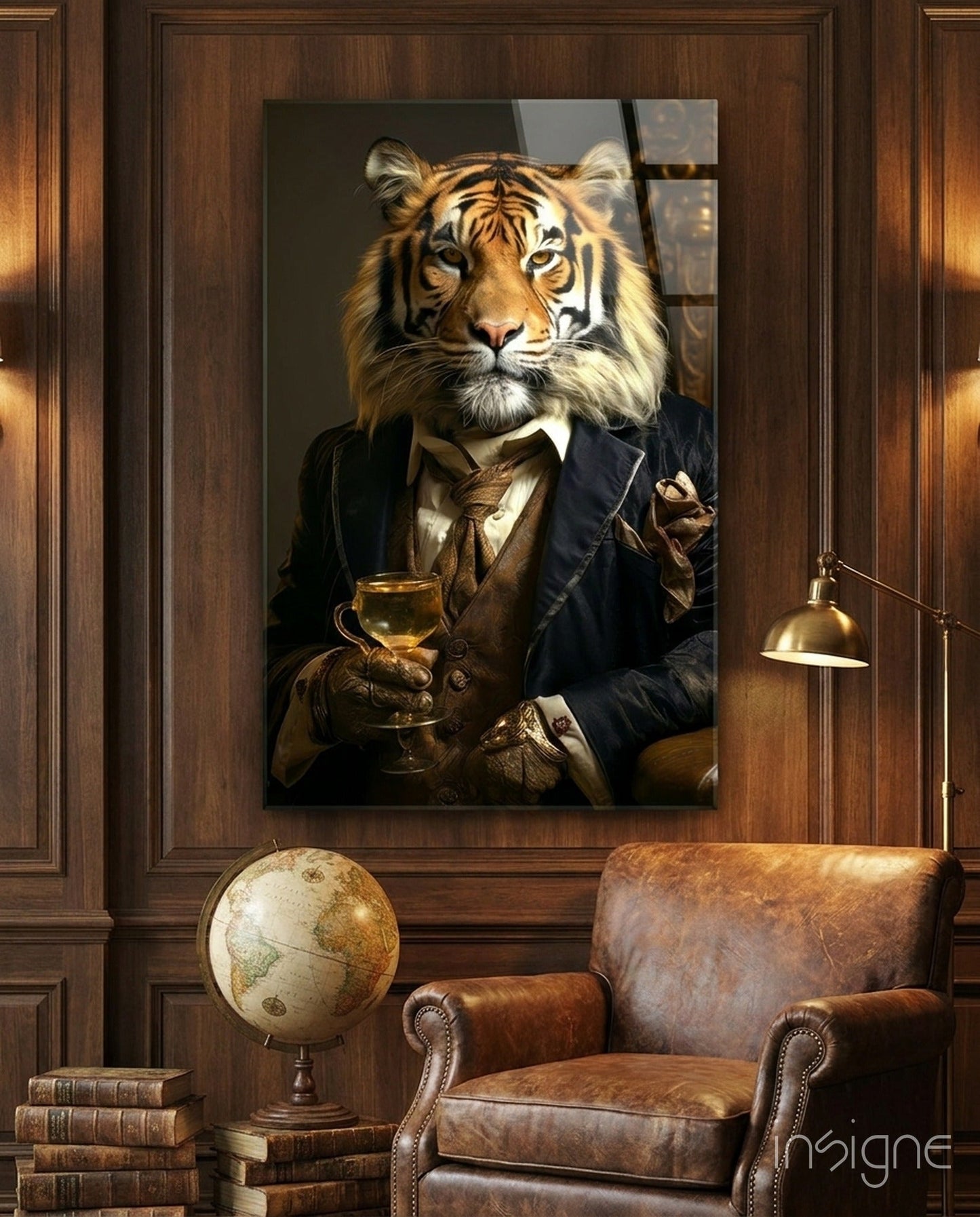 Gentleman Glass Wall Art|| Designer's Collection