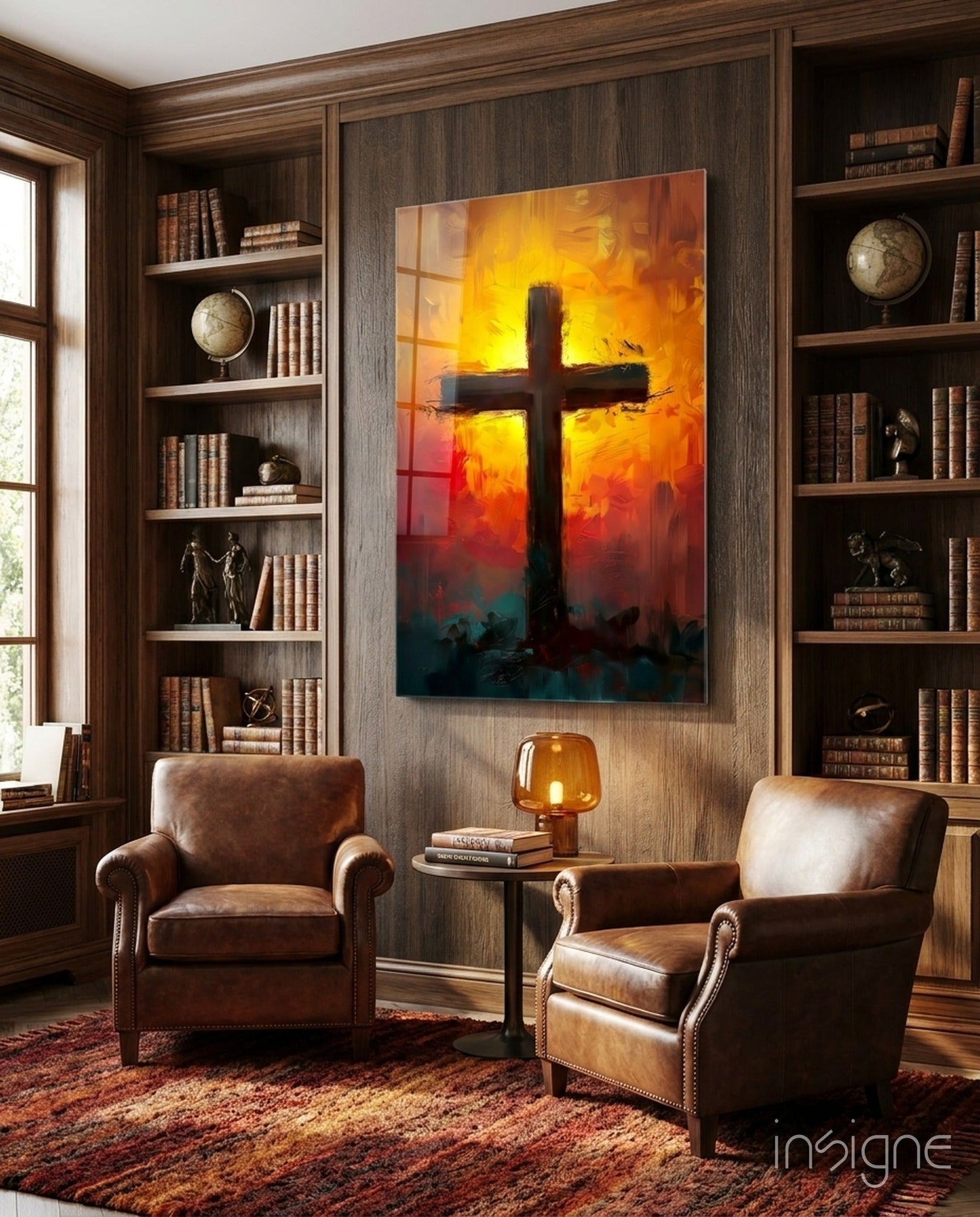Cross Glass Wall Art || Designer Collection