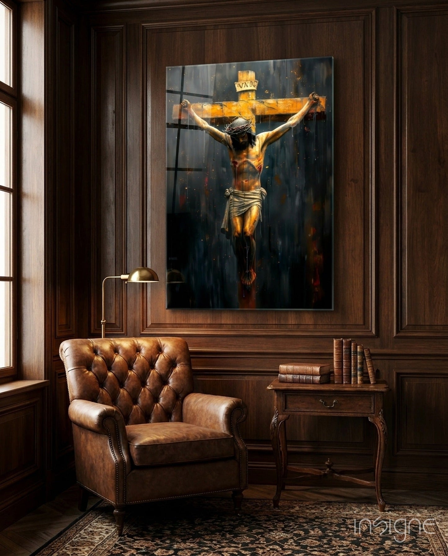 Cross Glass Wall Art || Designer Collection