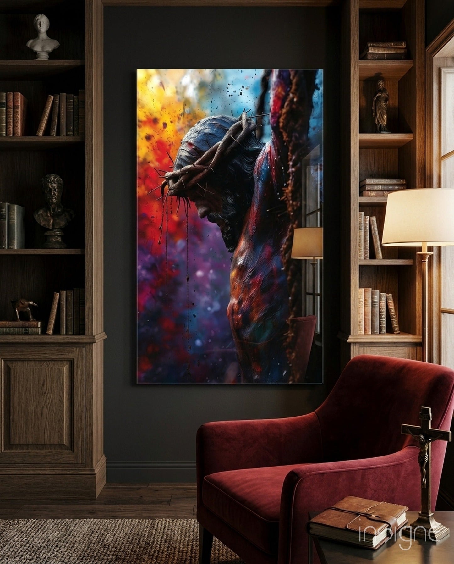 Cross Glass Wall Art || Designer Collection
